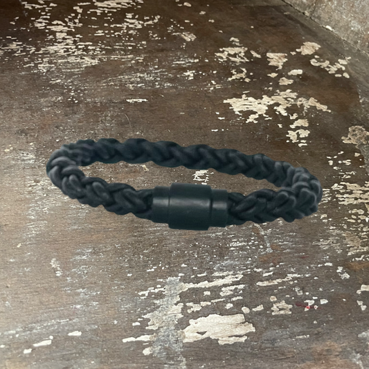 Braided Round Leather Bracelet